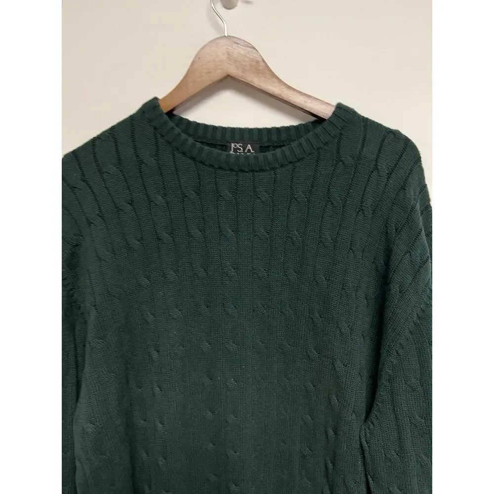 Jos. A. Bank Executive Collection‎ XL Cotton Hunter Green Knit Sweater